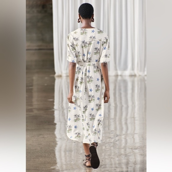 New ZARA Printed Dress ZW Collection - Picture 4 of 9